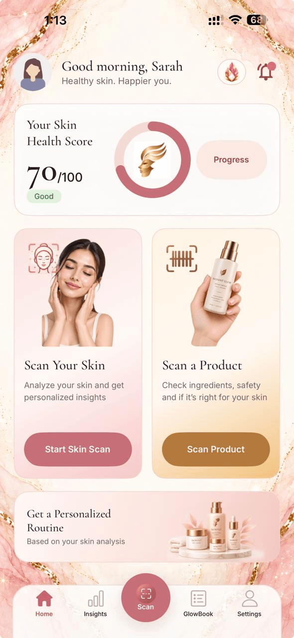 Skinlyst AI App Interface